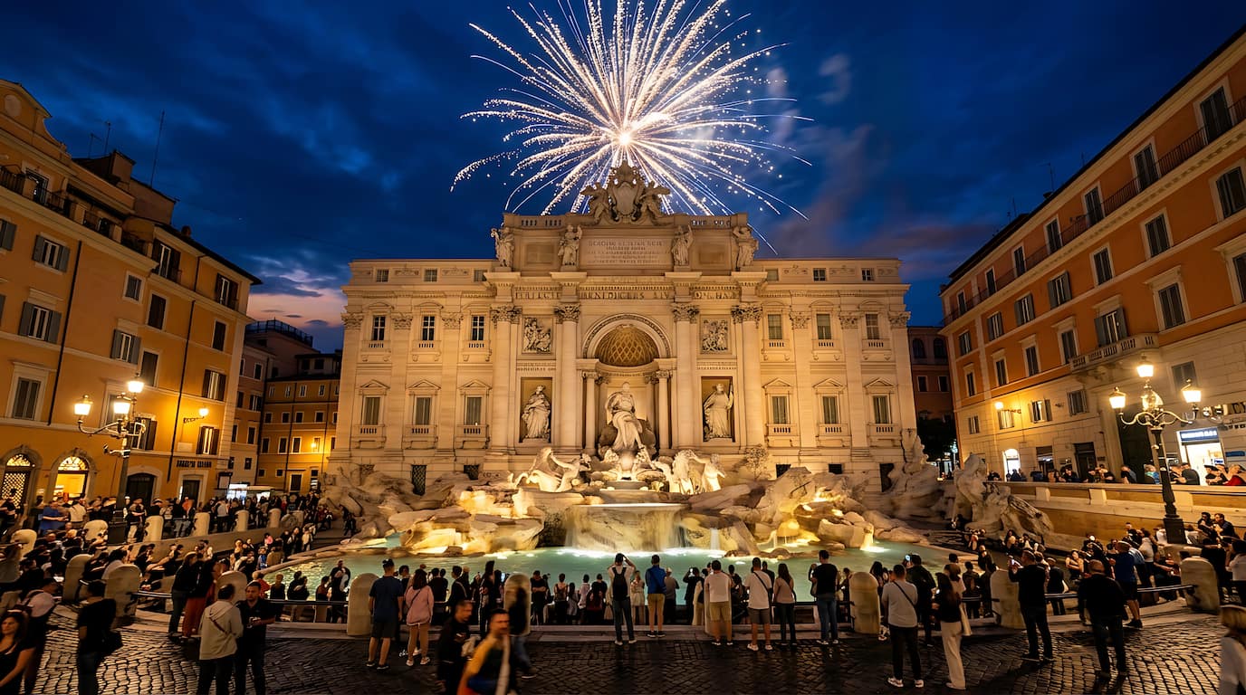 Rim za Novu godinu fontana Di Trevi